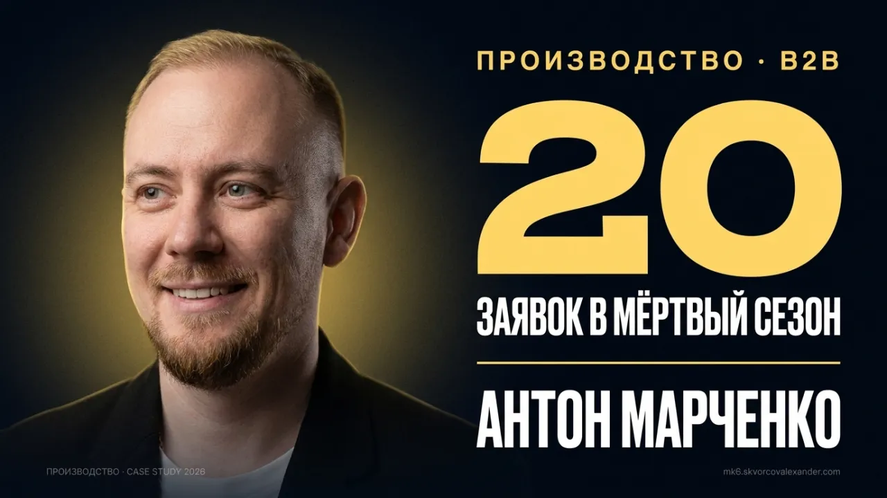 Антон Марченко: 20 целевых заявок в «мёртвый» сезон из AI-системы контента и продаж